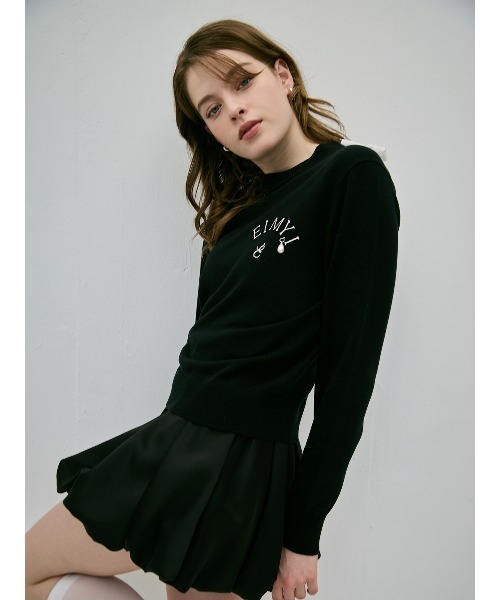 eimy istoire トップス ブラック エイミーイストワール EIMY ISTOIRE ファートップス （BLACK