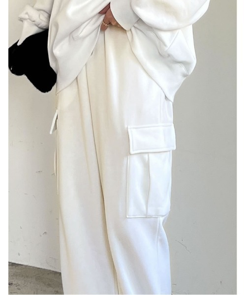 「Re:EDIT」 カーゴパンツ LARGE チャコールグレー レディース_画像7