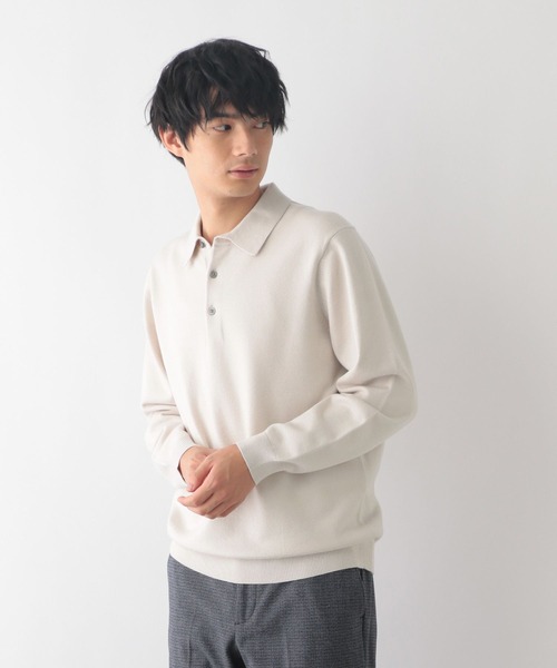 「GLOBAL WORK」 長袖ニット MEDIUM ネイビー メンズ_画像6