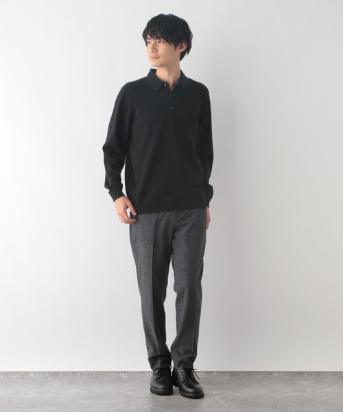 「GLOBAL WORK」 長袖ニット MEDIUM ネイビー メンズ_画像7