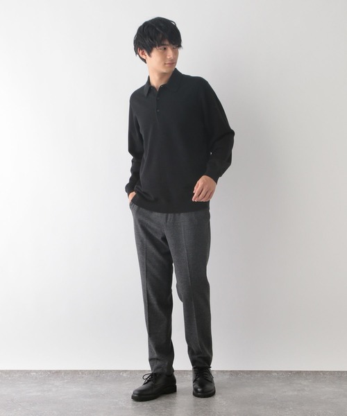 「GLOBAL WORK」 長袖ニット MEDIUM ネイビー メンズ_画像8