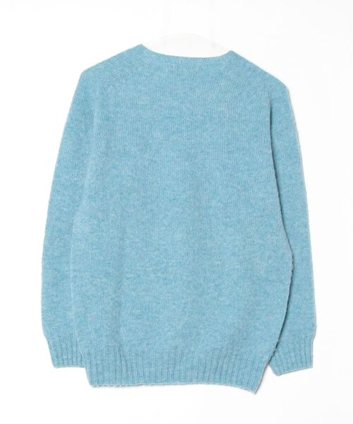 「Harley of Scotland」 長袖ニット MEDIUM スカイブルー メンズ_画像2