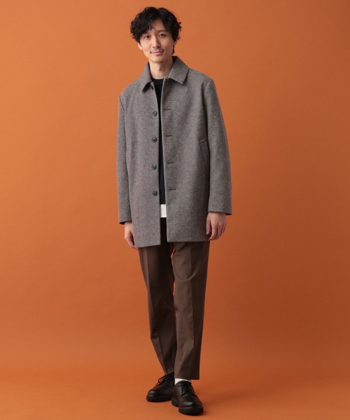 「GLOBAL WORK」 ステンカラーコート MEDIUM ブラック メンズ_画像9