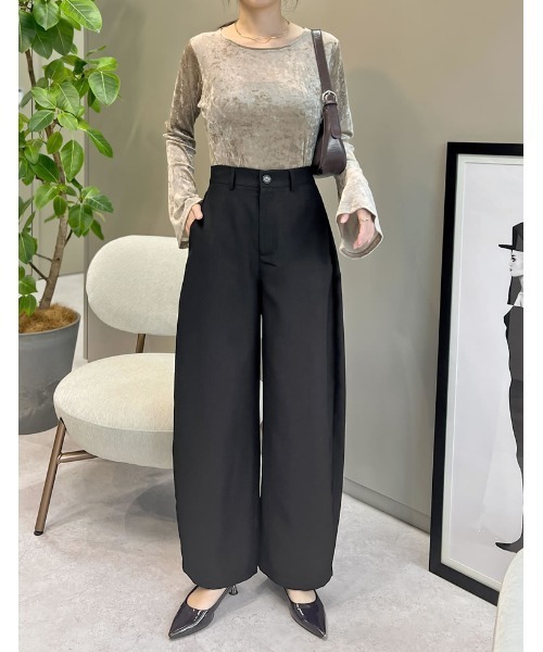 「Re:EDIT」 パンツ X-LARGE チャコールグレー レディース_画像3