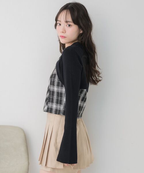 Emsexcite（エムズエキサイト） ニット セーター チェックキャミ