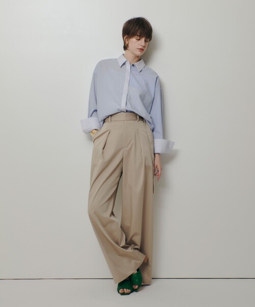 allureville（アルアバイル） ワイドパンツ パンツ サテンストレッチ