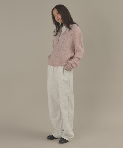 「MERLOT」 スウェットパンツ FREE ライトグレー レディース_画像4