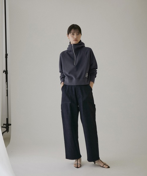 「AMERICANA」 プルオーバーパーカー FREE チャコールグレー レディース_画像8