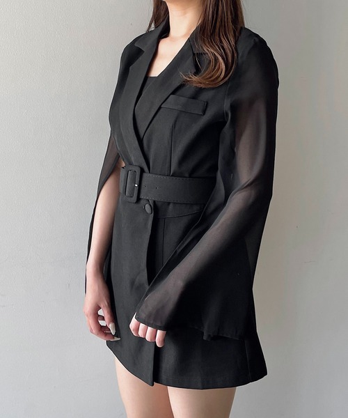 「NOMAE」 長袖ワンピース FREE ホワイト レディース_画像3