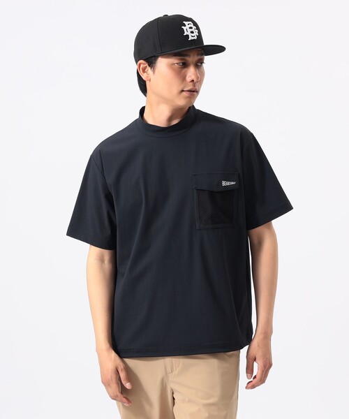 新品タグ付✨ビームスゴルフ 25ssモックネックシャツ ブラック 黒 XL 速乾 BEAMS GOLF（ビームス ゴルフ） uvカット tシャツ ORANGE LABEL