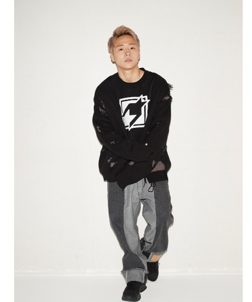 「DANKE SCHON」 デニムパンツ L ブラック メンズ_画像3