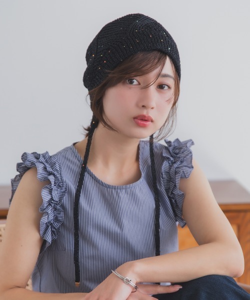 polcadot（ポルカドット） ニット帽 ニットキャップ GLITTER BONNET