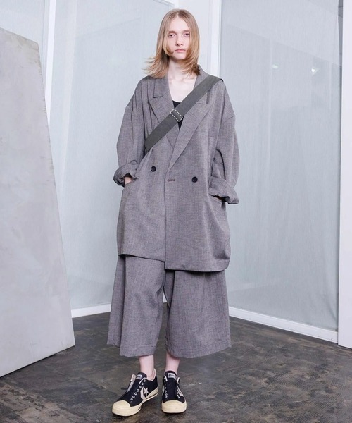 ジャケット テーラードジャケット 「VOAAOV」STRIPE - SET UP Double Big Jacket メンズ レディースの画像