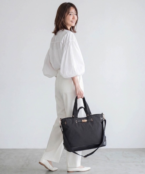 ACCAPI WELLNESS バックサポートシャツ レディース XS/S トートバッグ 「SSB1」「susabi/スサビ」STACEY 撥水キャンバス＆撥水
