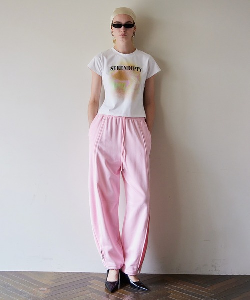 スウェットパンツ ジャージ 「PRE-ORDER」Front Zip Sweat Pants/フロントZIPスウェットパンツ レディース メンズの画像
