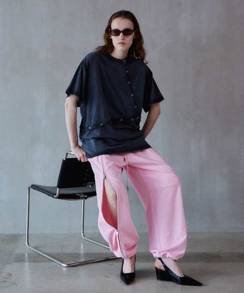 スウェットパンツ ジャージ 「PRE-ORDER」Front Zip Sweat Pants/フロントZIPスウェットパンツ レディース メンズの画像