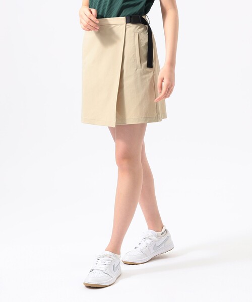 スカート ORANGE LABEL / ベルテッド 撥水 ストレッチ ラップキュロット（UVカット・接触冷感）の画像