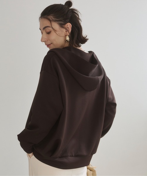 「ANGIE」 ジップアップパーカー SMALL ブラウン レディース_画像6