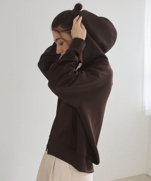 「ANGIE」 ジップアップパーカー SMALL ブラウン レディース_画像8