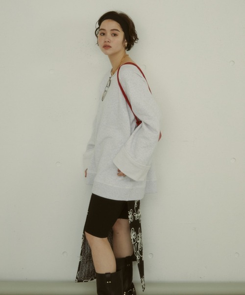 「MIRROR STOKE」 スウェットカットソー MEDIUM イエロー レディース_画像3
