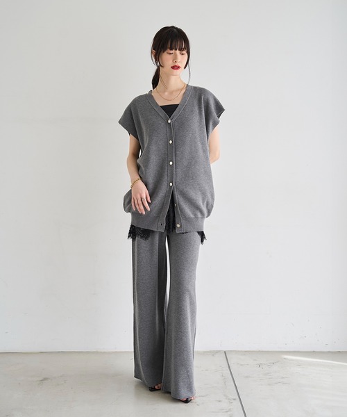 meilmada セットアップ ニットベスト×パンツ 2点SET レディース