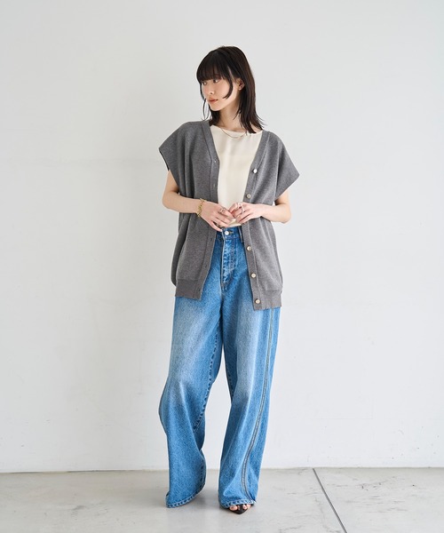 meilmada セットアップ ニットベスト×パンツ 2点SET レディース