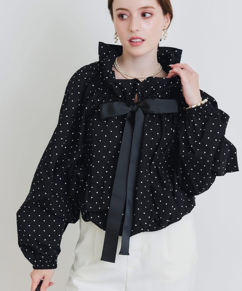 PICCIN（ピッチン） ブラウス シャツ ザビエルドット柄ブラウス