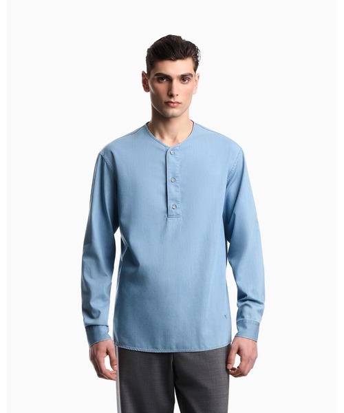 EMPORIO ARMANI シャツ 「エンポリオ アルマーニ」Icon ヘンリーネック