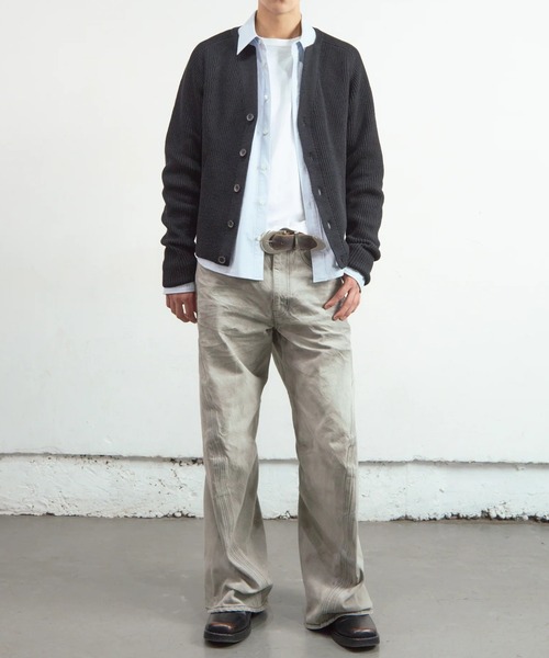 ジーンズ 「NVRFRGT」3D TWISTED WIDE LEG JEANS メンズの画像