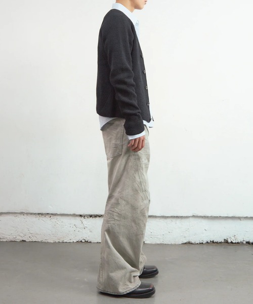 ジーンズ 「NVRFRGT」3D TWISTED WIDE LEG JEANS メンズの画像