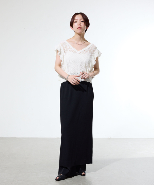Ina様 C7459 IENAニットジレコーデ IENA（イエナ） ベスト ジレ 「一部店舗限定」クロシェニット Vネック