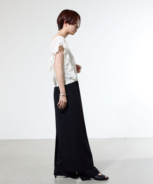IENA（イエナ） ベスト ジレ 「一部店舗限定」クロシェニット Vネック