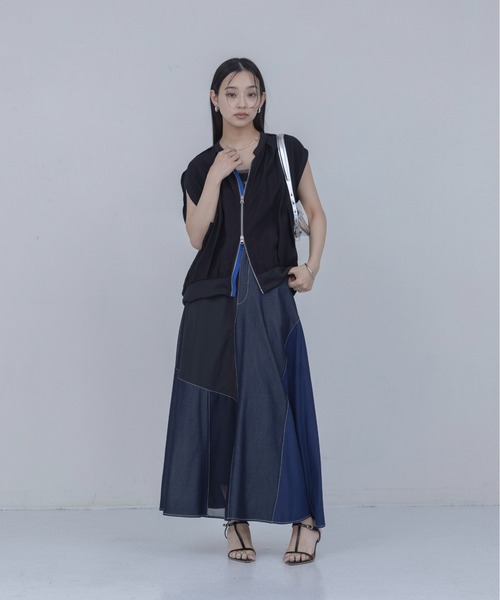 ポロラルフローレン　パッチワーク　フレア　ロング　スカート　サイズ4 Eimee Law（エイミーロウ） ロング スカート 4TEXパッチワークフレア