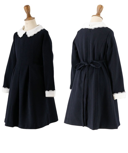 「Catherine Cottage」 「KIDS」長袖ワンピース 150 ネイビー キッズ_画像4