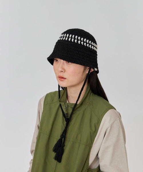 「OVERRIDE」 ハット 57~59cm ネイビー レディース_画像2
