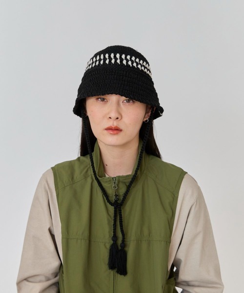「OVERRIDE」 ハット 57~59cm ネイビー レディース_画像4