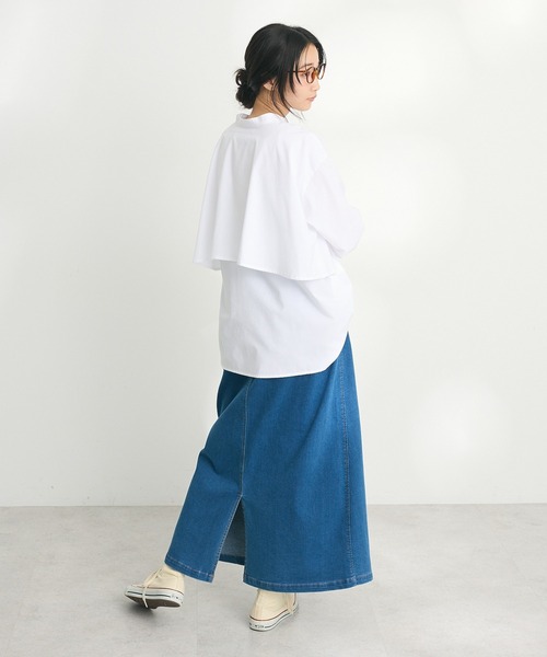 「CRAFT STANDARD BOUTIQUE」 長袖ブラウス FREE ブラック×ホワイト レディース_画像3