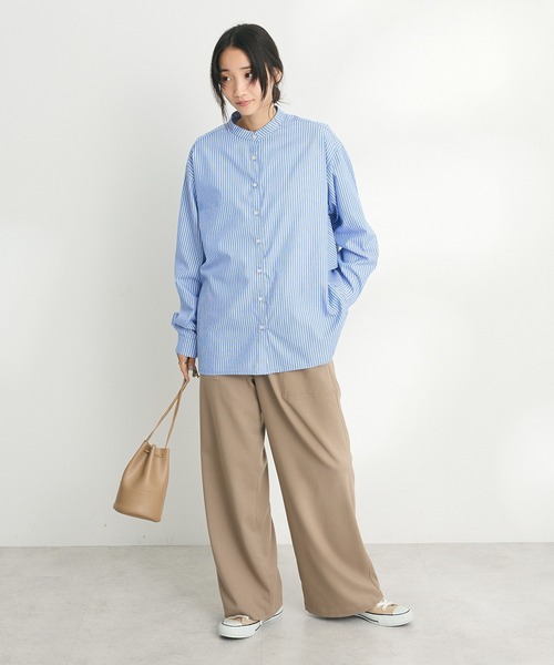 「CRAFT STANDARD BOUTIQUE」 長袖ブラウス FREE ブラック×ホワイト レディース_画像7