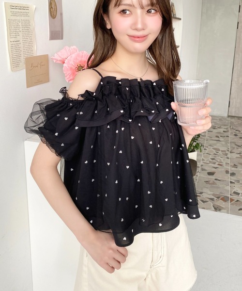 「moment+」 半袖ブラウス M アイボリー レディース_画像7