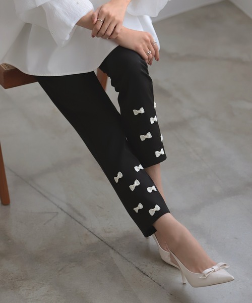 「MERAKI」 パンツ M ネイビー レディース_画像3