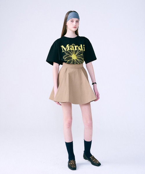 「Mardi Mercredi」 半袖Tシャツ FREE ホワイト×グリーン レディース_画像9