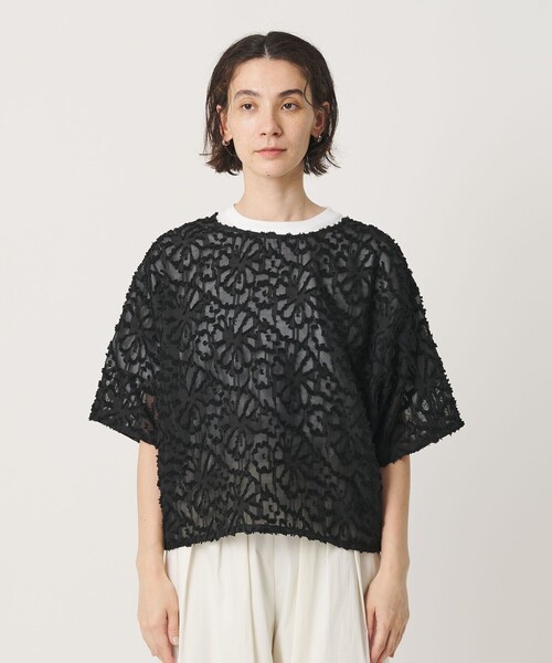 BEAUTY＆YOUTH UNITED ARROWS ブラウス シャツ 半袖 「WEB限定」シアー 