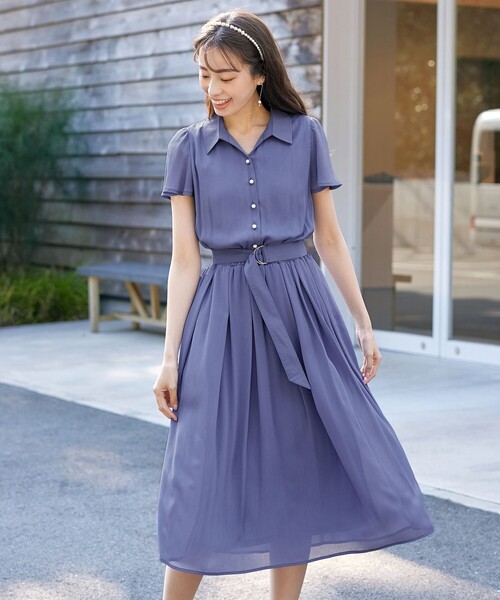 「Tiaclasse」 シャツワンピース M ブラック レディース_画像7