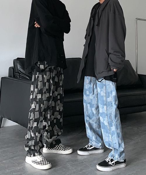 「NOWLE」 デニムパンツ LARGE ブルー メンズ_画像5