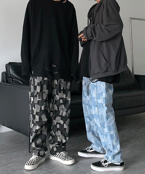 「NOWLE」 デニムパンツ LARGE ブルー メンズ_画像6
