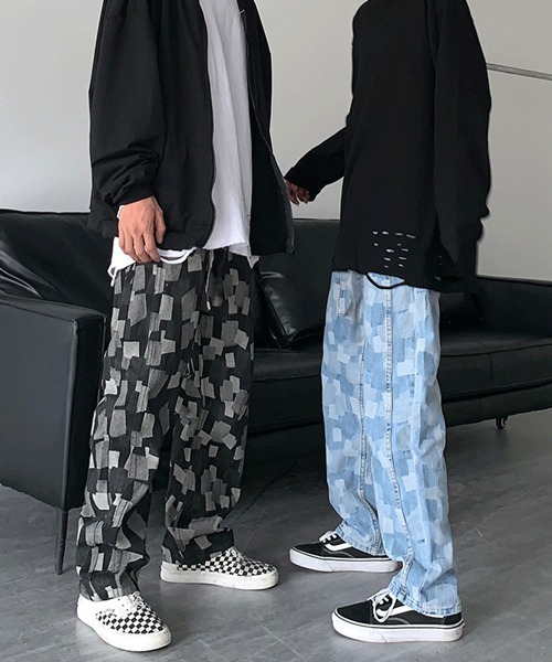 「NOWLE」 デニムパンツ LARGE ブルー メンズ_画像7