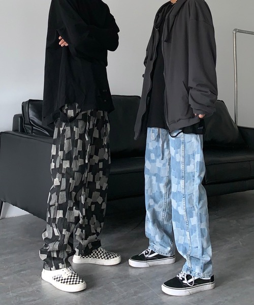「NOWLE」 デニムパンツ LARGE ブルー メンズ_画像8