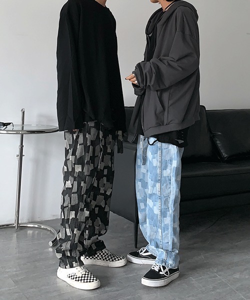 「NOWLE」 デニムパンツ LARGE ブルー メンズ_画像9