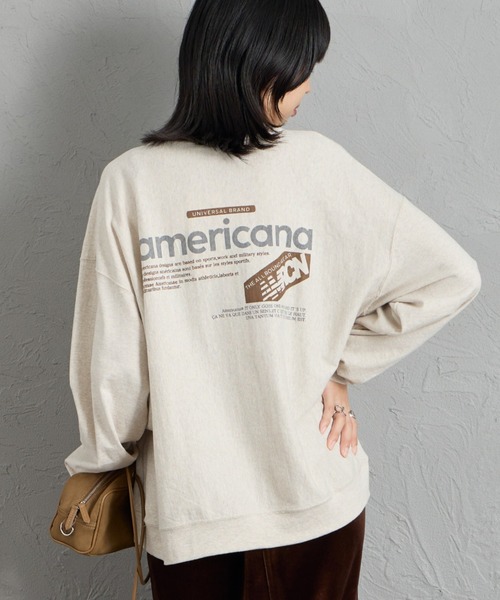 【新品】 Americana/アメリカーナ　バックプリント Tシャツ AMERICANA（アメリカーナ） tシャツ バックプリントロンT レディース