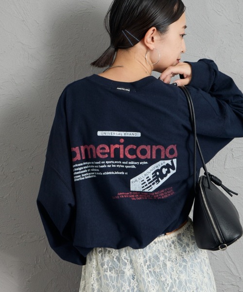 AMERICANA（アメリカーナ） tシャツ バックプリントロンT レディース